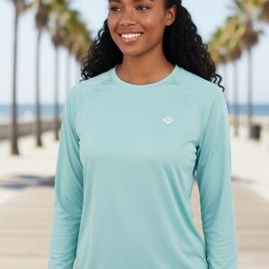 Aqua Long Sleeve Women's Top